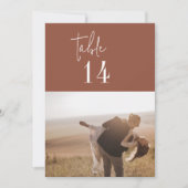 シックモダンテラコッタ5x7"フォトテーブル番号 (正面)