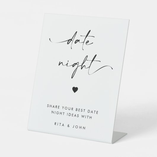 シックモダンデイトjarアイディア結婚のサイン 台座サイン (正面)