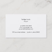 シックモダンデザイナーシルバーリストライプのネンルック 名刺 (裏面)