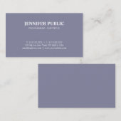 シックモダンデザインパープルバイオレットクリエイティブプレーン 名刺 (正面/裏面)