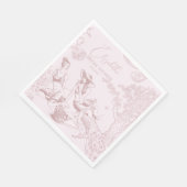 シックモダントイレデジュイピクニックブライダルシャワー スタンダードランチョンナプキン (角)