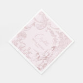 シックモダントイレデジュイピクニックブライダルシャワー スタンダードランチョンナプキン (角)