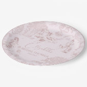 シックモダントイレデジュイピクニックブライダルシャワー ペーパープレート (アングル)