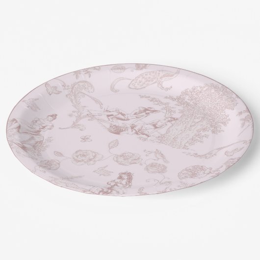 シックモダントイレデジュイピクニックブライダルシャワー ペーパープレート (アングル)