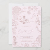 シックモダントイレデジュイピクニックブライダルシャワー 招待状 (正面)