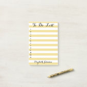 シックモダントレンディーエレガントストライプの金ゴールド一覧 ポストイット (デスク上)