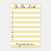 シックモダントレンディーエレガントストライプの金ゴールド一覧 ポストイット (正面)