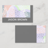 シックモダントレンディーオリジナル抽象デザイン 名刺 (正面/裏面)