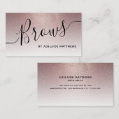 シックモダントレンディーバラ金ゴールドグリッターブローアーティスト 名刺 (正面/裏面)