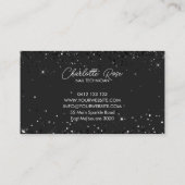 シックモダントレンディーピンクパープルドリップス爪、 ネイルビジネス 名刺 (裏面)