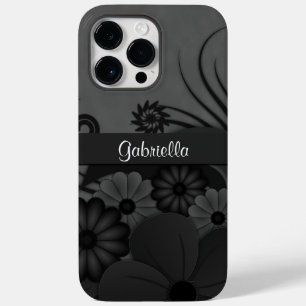 シックモダントレンディーブラックハイビスカスフローラゴシック Case-Mate iPhone 14 PRO MAXケース
