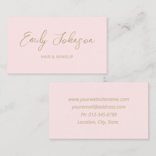 シックモダントレンディー手書名刺 名刺 (正面/裏面)