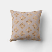 シックモダントープ金ゴールドシークイン幾何正方形 クッション (裏面)