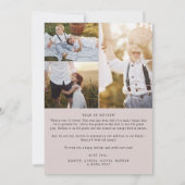 シックモダンニュートラルのクリスマス写真年レビュー シーズンカード (裏面)