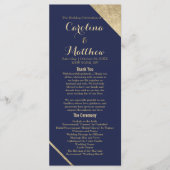 シックモダンネイビーフェイクル金ゴールドglamプログラム プログラム (正面)