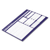 シックモダンネイビーブルーデイリープランナーTo-Doリスト ノートパッド (アングル)