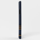 シックモダンネイビーブルー金ゴールドパーソナライズされた名 Case-Mate iPhoneケース (裏面/右)