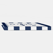 シックモダンネイビーブルー&ホワイト結婚ズ ゲストブック (背)