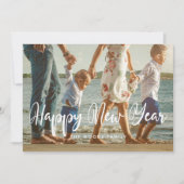シックモダンハッピーニューイヤー写真 シーズンカード (正面)