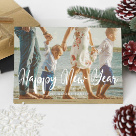 シックモダンハッピーニューイヤー写真 シーズンカード