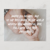 シックモダンハッピーファースト・ファースト・デイ・フォトスタイリッシュ シーズンポストカード (正面)