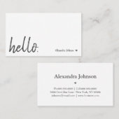 シックモダンハミニマルロハートクリーンシンプル 名刺 (正面/裏面)