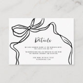 シックモダンハンドドロー弓の結婚詳細 エンクロージャーカード (正面)
