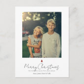 シックモダンハンドレタリング独身の写真 シーズンポストカード (正面)