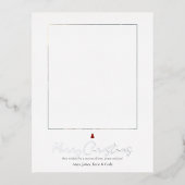 シックモダンハンドレタリング独身の写真 箔シーズンポストカード (正面)