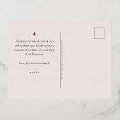 シックモダンハンドレタリング独身の写真 箔シーズンポストカード (裏面)