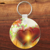 シックモダンハートデザインパターンアクセサリー、愛 キーホルダー (正面)