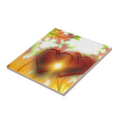 シックモダンハートデザインパターンアクセサリー、愛 タイル (側面)