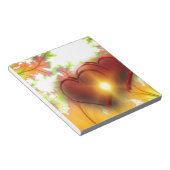 シックモダンハートデザインパターンアクセサリー、愛 ノートパッド (アングル)