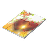 シックモダンハートデザインパターンアクセサリー、愛 ノートパッド (回転)