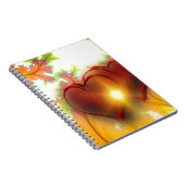 シックモダンハートデザインパターンアクセサリー、愛 ノートブック (右側)