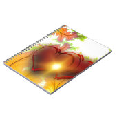 シックモダンハートデザインパターンアクセサリー、愛 ノートブック (左側)