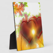 シックモダンハートデザインパターンアクセサリー、愛 フォトプラーク (側面)