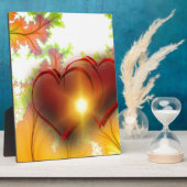 シックモダンハートデザインパターンアクセサリー、愛 フォトプラーク (側面)