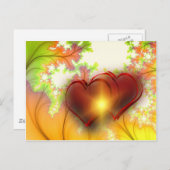 シックモダンハートデザインパターンアクセサリー、愛 ポストカード (正面/裏面)