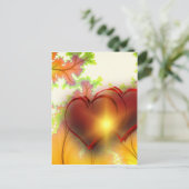 シックモダンハートデザインパターンアクセサリー、愛 ポストカード (スタンド正面)