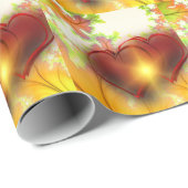 シックモダンハートデザインパターンアクセサリー、愛 ラッピングペーパー (ロールコーナー)