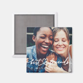 シックモダンハートフ最高のレンズベスティーズBFFフォト マグネット (正面/裏面)