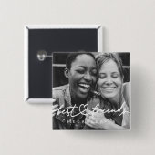 シックモダンハートフ最高のレンズベスティーズBFFフォト 缶バッジ (正面&裏面)