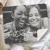 シックモダンハート最高のフレンズBFF写真 シェルパブランケット