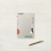 シックモダンバお洒落ードエレガントトレンディー抽象芸術 ポストイット (デスク上)