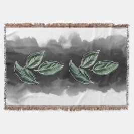シックモダンバジル離れボタニカル スローブランケット