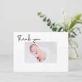 シックモダンバプテスマベビーサンキューカード サンキューカード (スタンド正面)