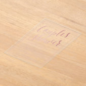 シックモダンバラゴールドフォイルカップルウェディングシャワー アクリル招待状 (レイダウン)