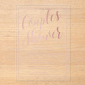 シックモダンバラゴールドフォイルカップルウェディングシャワー アクリル招待状 (正面)