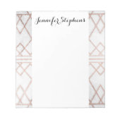 シックモダンバラフェイク金ゴールド幾何三角形 ノートパッド (正面)